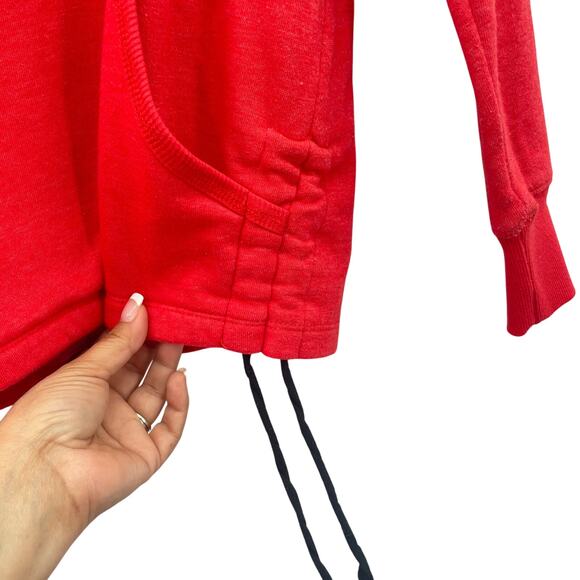 Coca Cola Women V-Neck Hooded Side Drawstring Hoodie - Picture 6 of 7